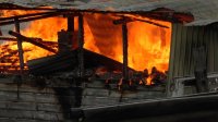 Большой пожар потряс сегодня весь район Закуты в Старом Усть-Куте